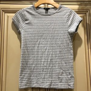 Forever 21 Gray Striped Tee S